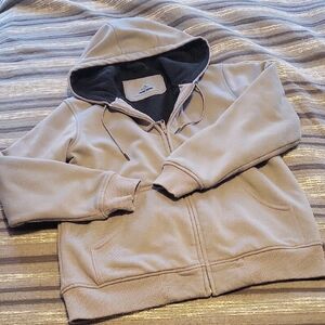 Hooded Zip-Up Jacket. Fleece Lined.